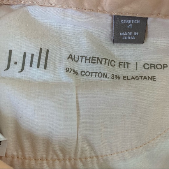 J. Jill Peach Authentic Fit Stretch Crop Jean size 4 - Picture 4 of 5